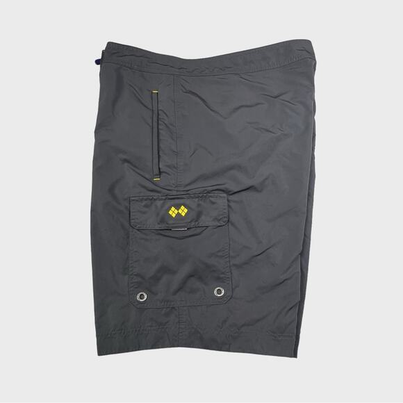 Robert Graham Mens Cargo Swim Trunks 2X Alvarado Active Fit Brief Liner Graphite - Picture 4 of 13